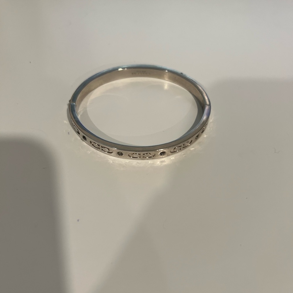 Coach Women’s Signature Hinged Bracelet - Silver - Picture 5 of 6